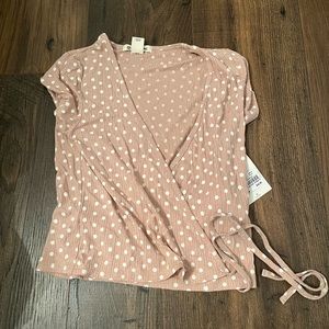 Polka dot Billa Bong wrap top size xs